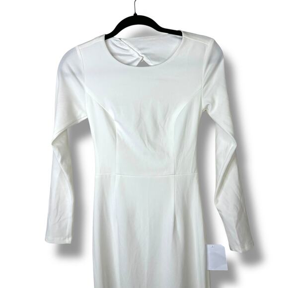 Lulus Bridal NWT Eloquent Endearment White Long Sleeve Backless Maxi Gown Dress - Picture 6 of 10